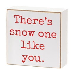 Snow One Like You 2" Square Block - 4 Asstd.