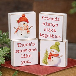 Snow One Like You 2" Square Block - 4 Asstd.