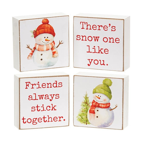 Snow One Like You 2" Square Block - 4 Asstd.