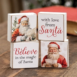With Love From Santa 2" Square Block - 4 Asstd.