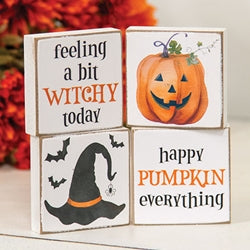 Pumpkin Everything 2" Square Block - 4 Asstd.