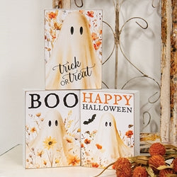 Golden Fall Wildflower Ghost Box Sign - 3 Asstd.