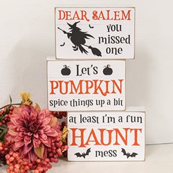 Dear Salem Witch Box Sign - 3 Asstd.