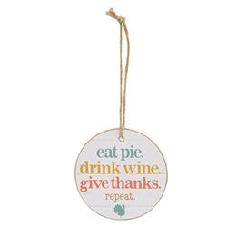 Gobble Wobble Wooden Wine Tag - 3 Asstd.