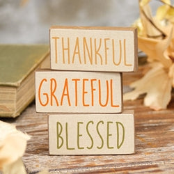 Fall Words Mini Block - 3 Asstd.