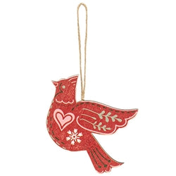 4/Set - Wooden Yuletide Folklore Bird Ornaments
