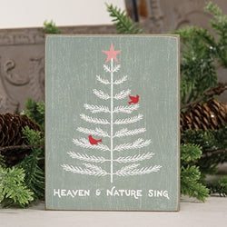 Heaven & Nature Cardinal Christmas Tree Block