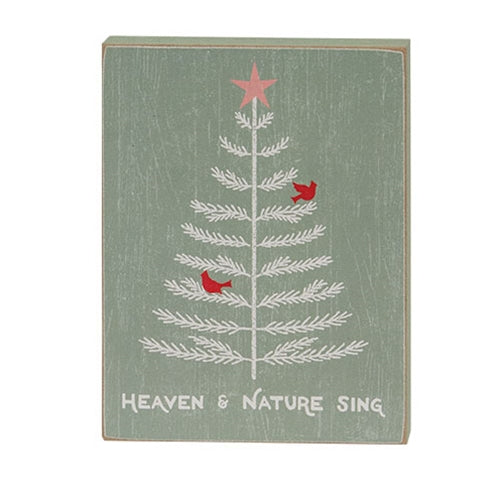 Heaven & Nature Cardinal Christmas Tree Block