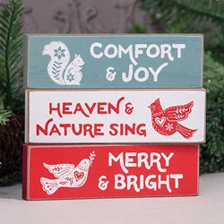 Merry & Bright Yuletide Thin Mini Block - 3 Asstd.