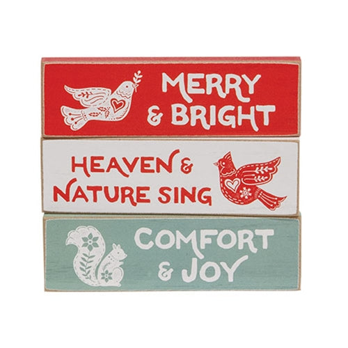 Merry & Bright Yuletide Thin Mini Block - 3 Asstd.