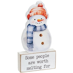 2/Set - Cozy Woodland Friend Wooden Sitter & Block - 3 Asstd.