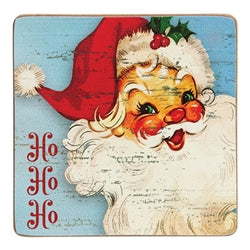 5/Set - Vintage Santa Coasters & Holder
