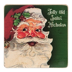 5/Set - Vintage Santa Coasters & Holder
