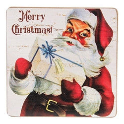 5/Set - Vintage Santa Coasters & Holder