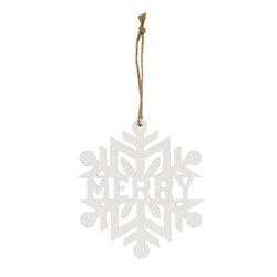 Sparkle Snowflake Word Ornament - 3 Asstd.
