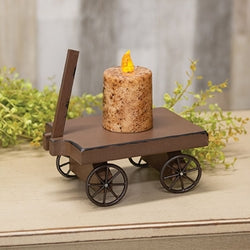 Distressed Brown Wooden Wagon