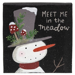 Snowy Winter Mushroom Canvas - 3 Asstd.