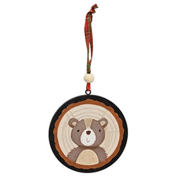 Woodland Friend Portrait Tree Trunk Ornament - 3 Asstd.