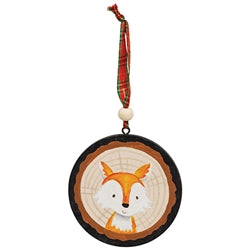Woodland Friend Portrait Tree Trunk Ornament - 3 Asstd.