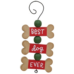 Best Dog Ever Dog Bone Trio Ornament - 2 Asstd.