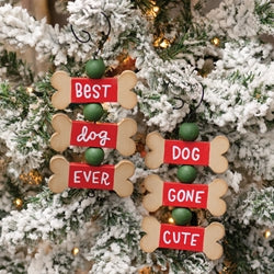 Best Dog Ever Dog Bone Trio Ornament - 2 Asstd.