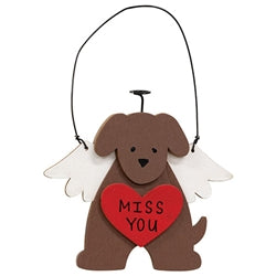 Angel Pup Wooden Ornament - 4 Asstd.