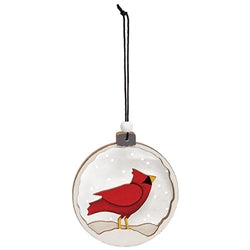 Snowy Cardinal Bulb Ornament - 2 Asstd.