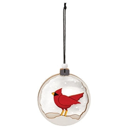 Snowy Cardinal Bulb Ornament - 2 Asstd.