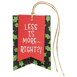 Less Is More Layered Wood Gift Tag Banner - 3 Asstd.