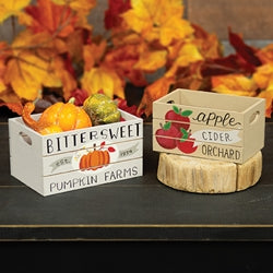 2/Set - Bittersweet Pumpkin Farms Nesting Crates