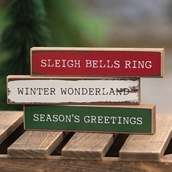 Season's Greetings Mini Stick - 3 Asstd.