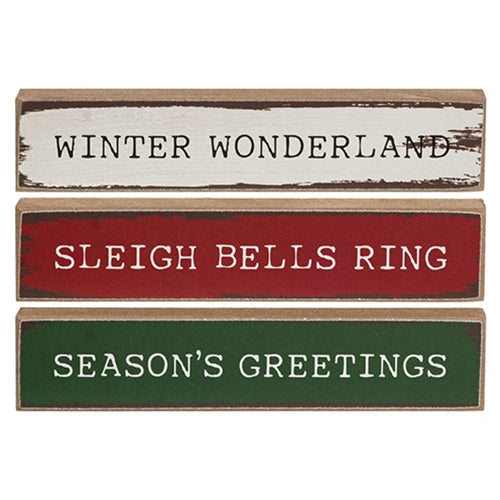 Season's Greetings Mini Stick - 3 Asstd.