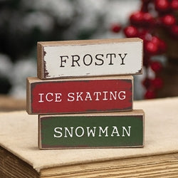 Frosty Snowman Ice Skating Tiny Mini Stick - 3 Asstd.