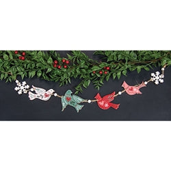 Yuletide Folklore Birds & Snowflakes Wooden Garland