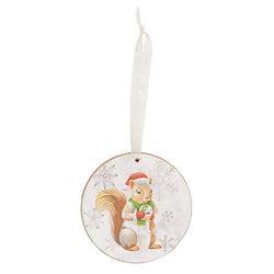 Winter Woodland Friend Round Ornament - 3" - 4 Asstd.