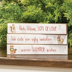 Warm Winter Wishes Frosty Woodland Mini Stick - 3 Asstd.