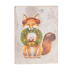 Warm Winter Woodland Fox or Raccoon Box Sign - 2 Asstd.