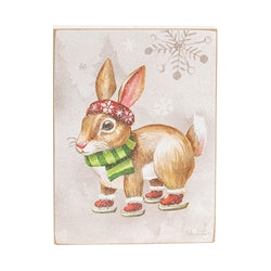 Warm Winter Woodland Bunny or Squirrel Box Sign - 2 Asstd.