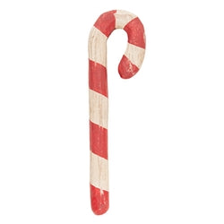 2/Set - Carved Look Resin Antiqued Candy Canes - 5.75" & 4.5"H