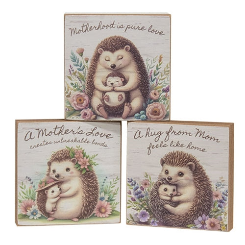 Mother's Love Hedgehog Block - 3 Asstd