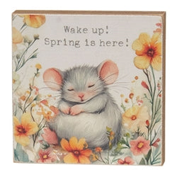 Sleeping Mouse Floral Block - 3 Asstd