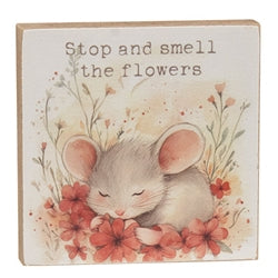 Sleeping Mouse Floral Block - 3 Asstd