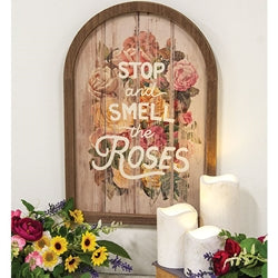 Stop and Smell the Roses Vintage Arch Sign