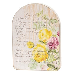 Vintage Rose Pecan Pastry Recipe Block - 2 Asstd