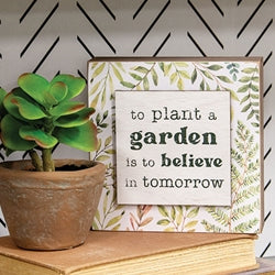 Plant a Garden Box Sign