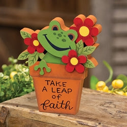 A Leap of Faith Froggy Flower Pot Sitter
