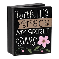 Hope Grace Strength Floral Trinket Box - 3 Asstd