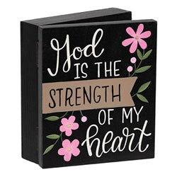 Hope Grace Strength Floral Trinket Box - 3 Asstd