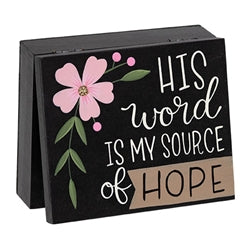 Hope Grace Strength Floral Trinket Box - 3 Asstd