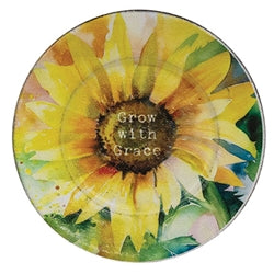 Sunflower Trinket Tray - 3 Asstd
